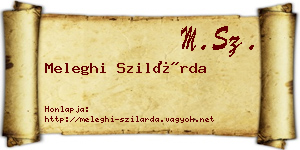 Meleghi Szilárda névjegykártya